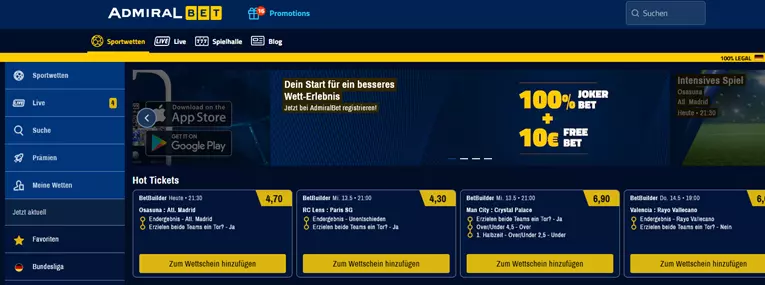 Admiralbet bonus